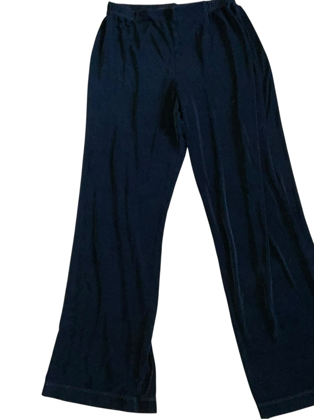 Wide-Leg Pull-On Pants in Navy